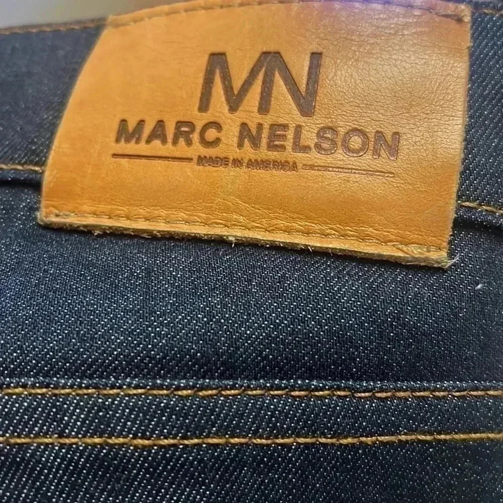 Marc Nelson Dark wash raw Denim slim Jeans size 33